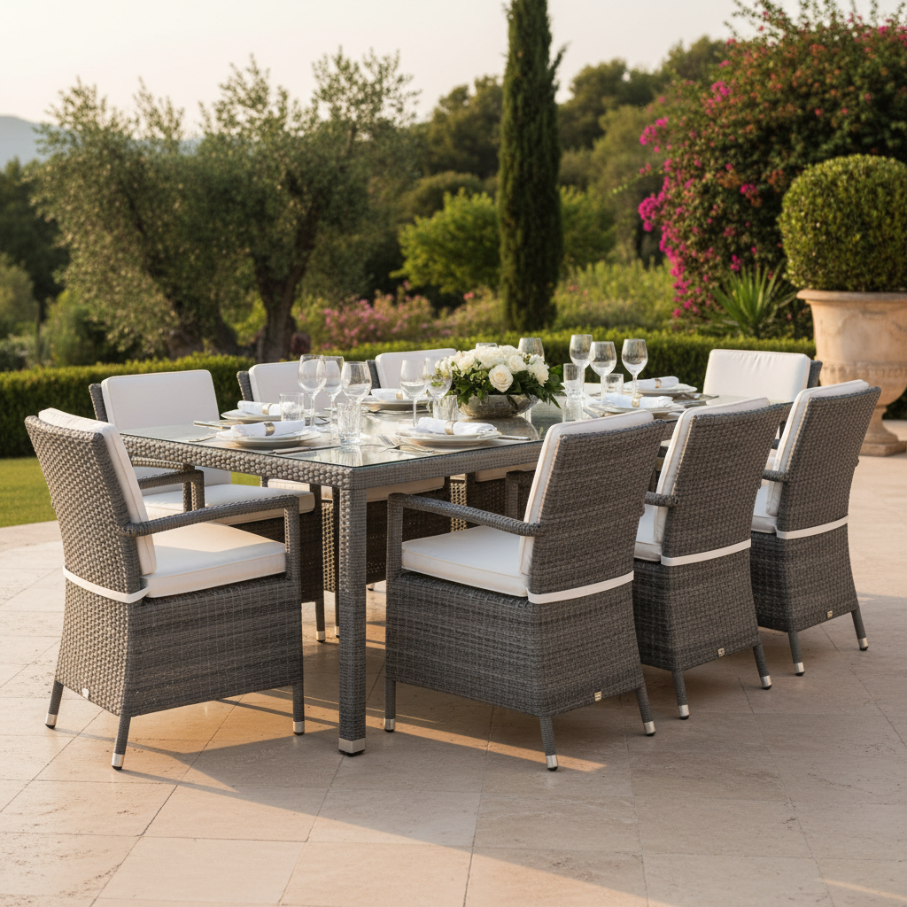 Ogrodowe zestawy stołowe