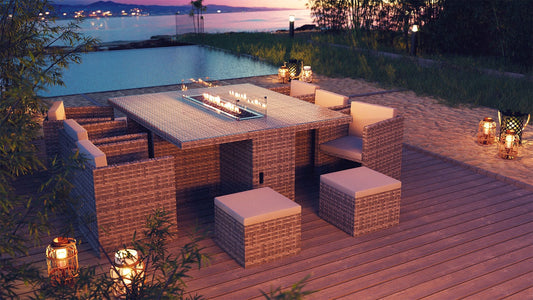 Brooklyn L Firepit ogrodowy zestaw stołowy L184