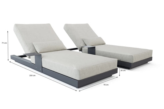 Amado aluminiowe leżaki ogrodowe 221